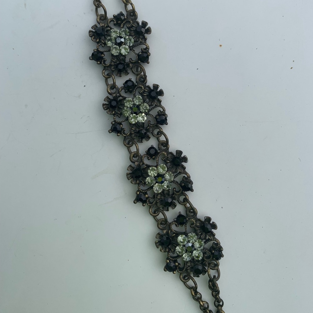 Vintage Crystal Bracelet With Extender.